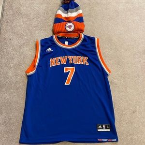 Carmelo Anthony NY Knicks Jersey + Knicks Beanie